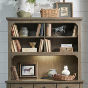 Americana Farmhouse Credenza Hutch