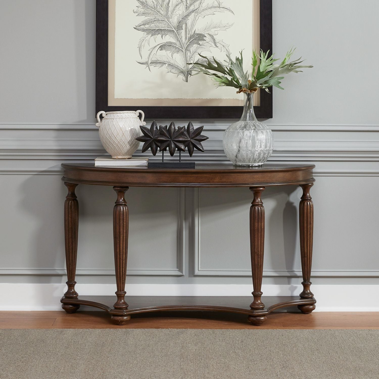 Allington 5-Piece Table Set in Brown with Oval