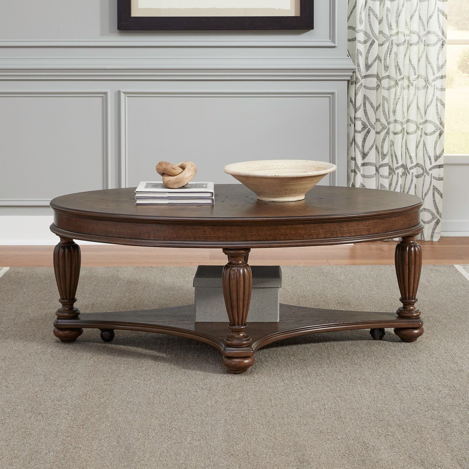 Allington 5-Piece Table Set in Brown with Oval