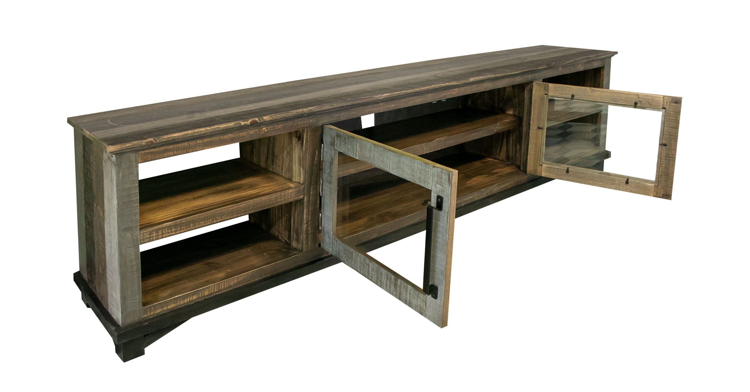 Loft - TV Stand - 2 Door 93" TV Two Tone Gray / Brown