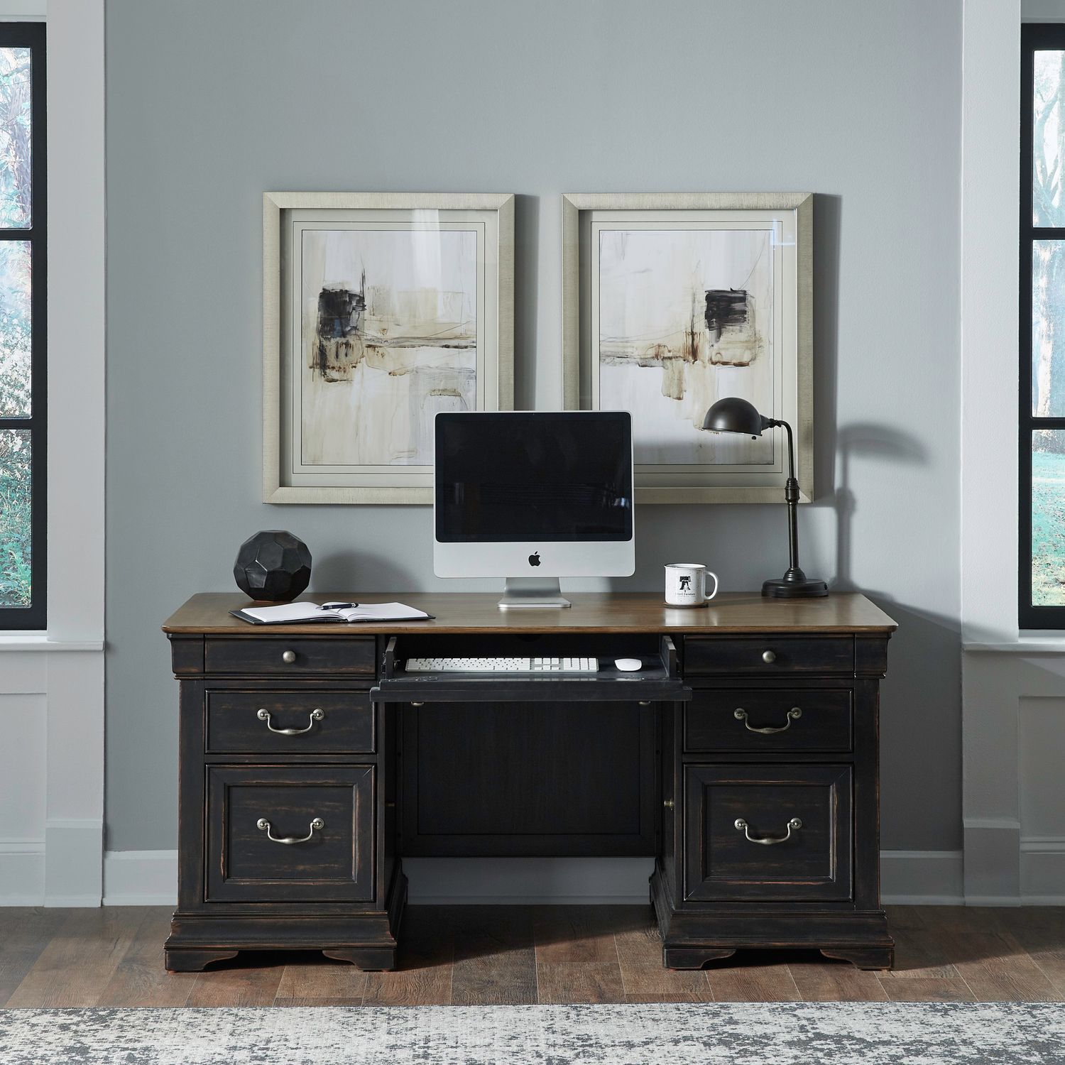 Meritage Jr Executive Desk in Black