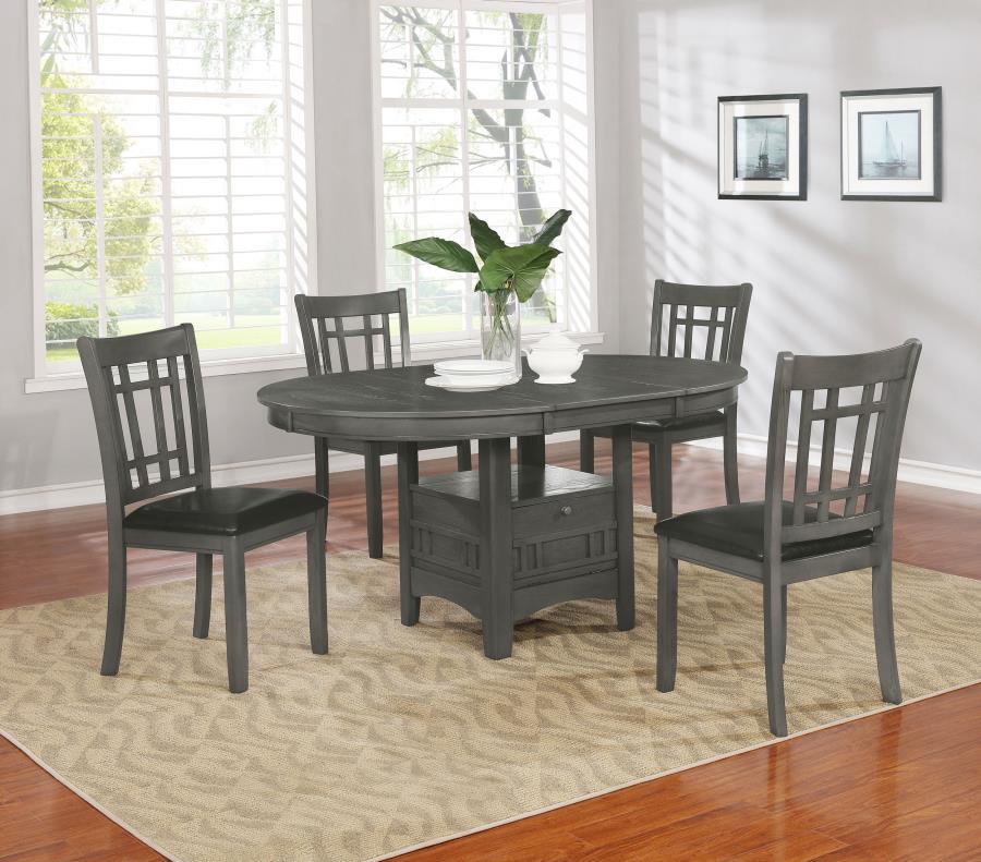 Lavon 5-Piece Oval Extension Leaf Dining Set