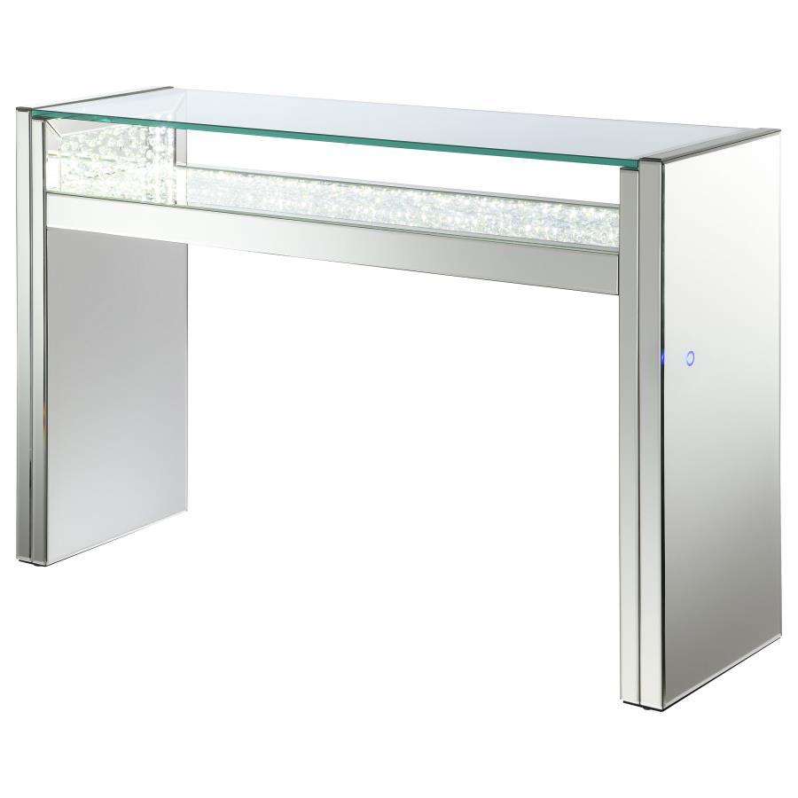 Edna Mirrored Acrylic Console Table with LED Lighting