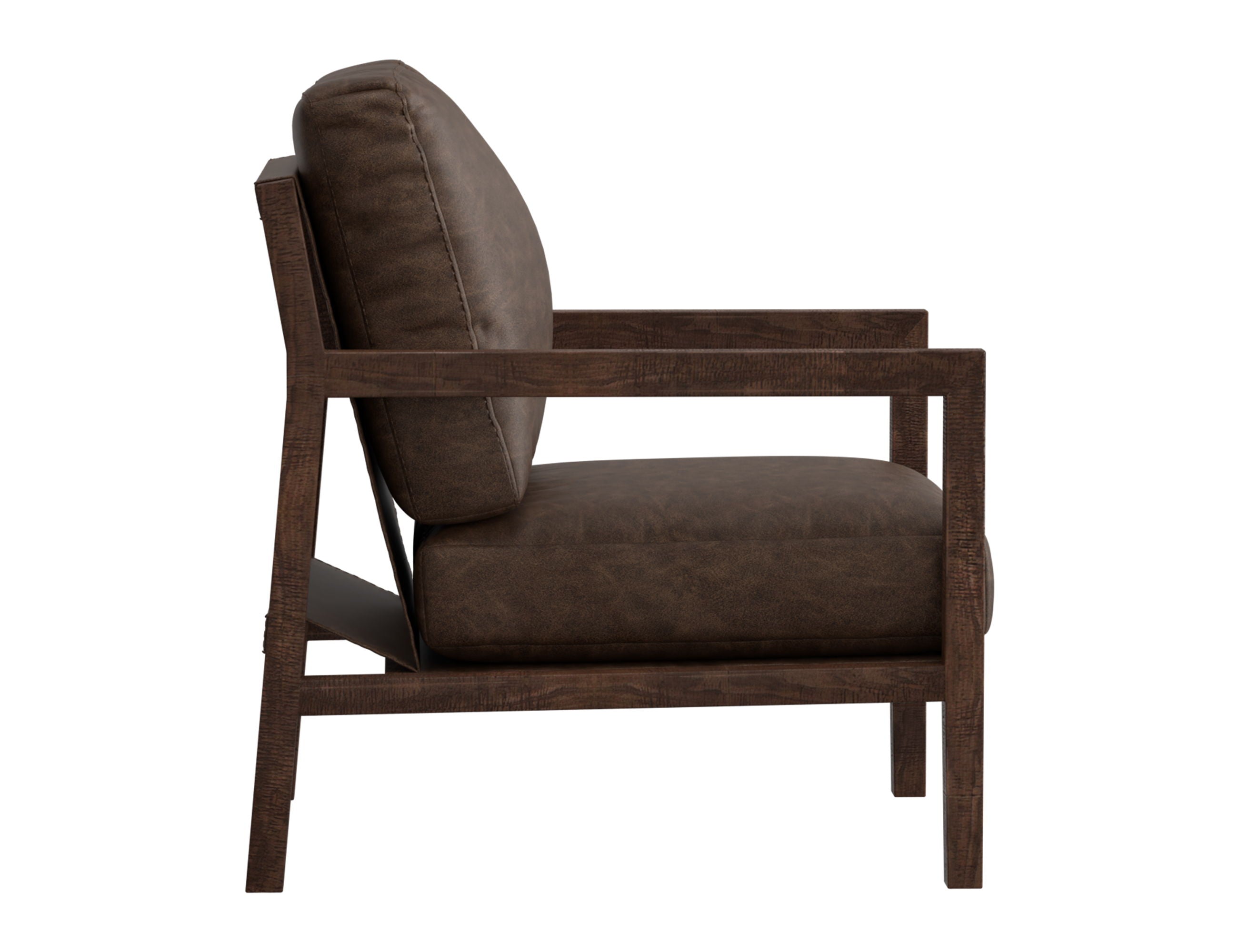 Milan Armchair – Elegant Solid Wood Frame