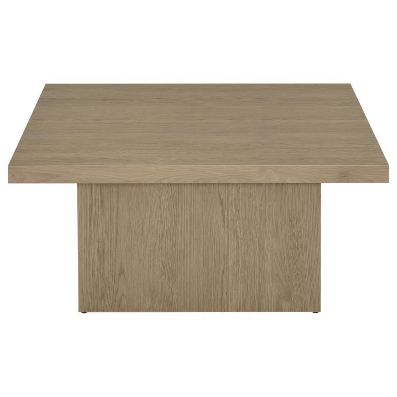 Rustic Mango Wood Square Table with Sturdy Block Base
