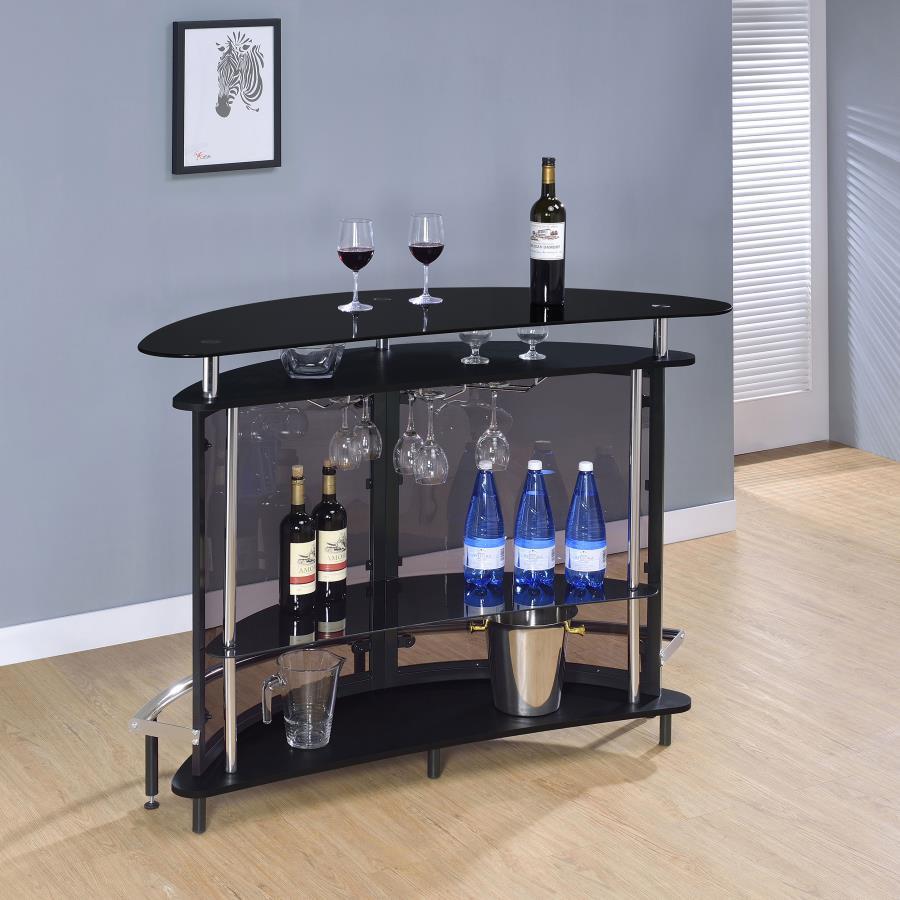 Freestanding Glass Top Home Bar Wine Cabinet