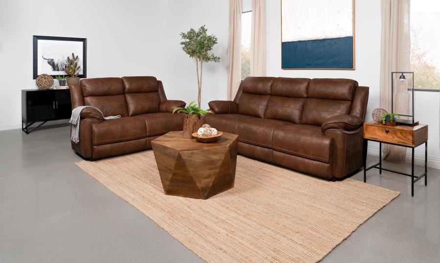 Ellington Upholstered Padded Arm Sofa Set