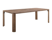 Balam Dining Table in Almond / Barrel Brown & Teak Wood