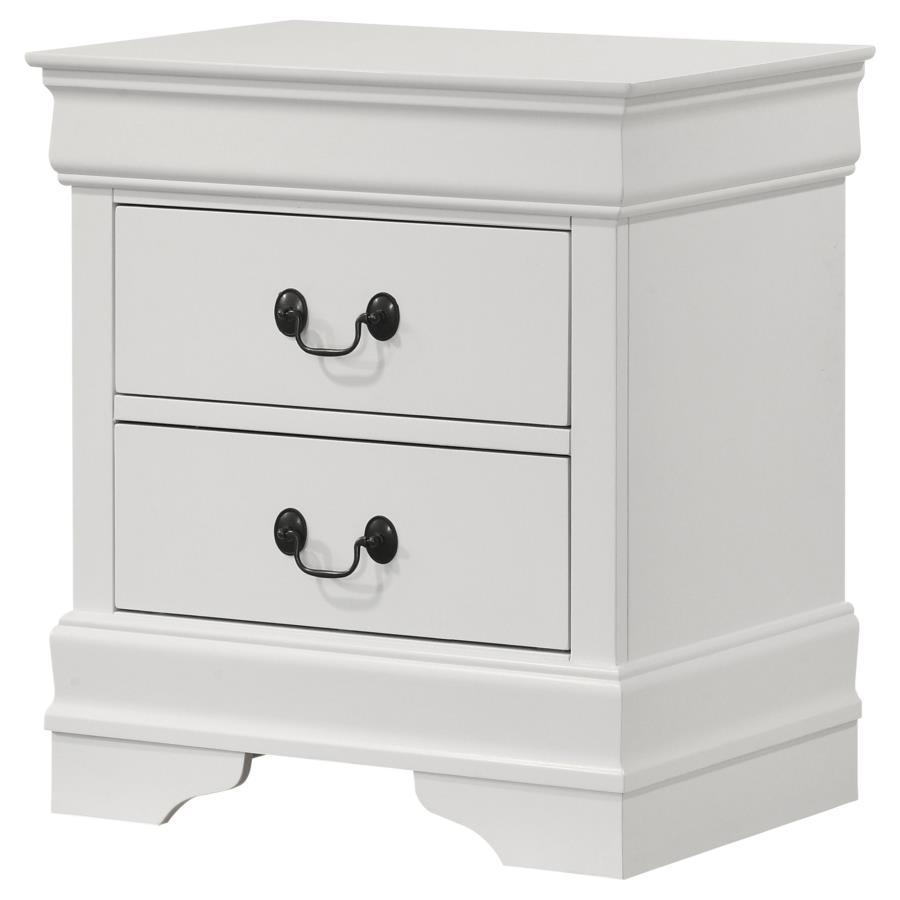 Louis Philippe - 2-Drawer Nightstand Bedside Table