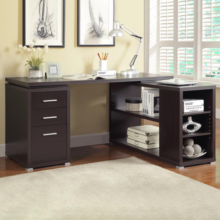 Yvette 3-Drawer L-Shape Computer Desk