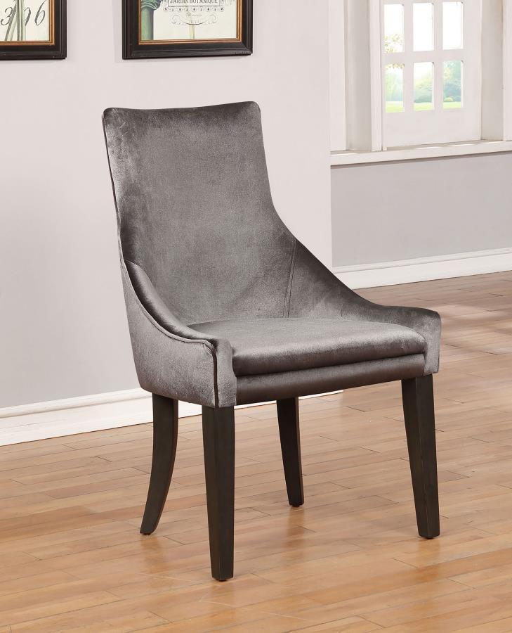 Velvet Upholstered Dining Side Chairs (Set of 2)