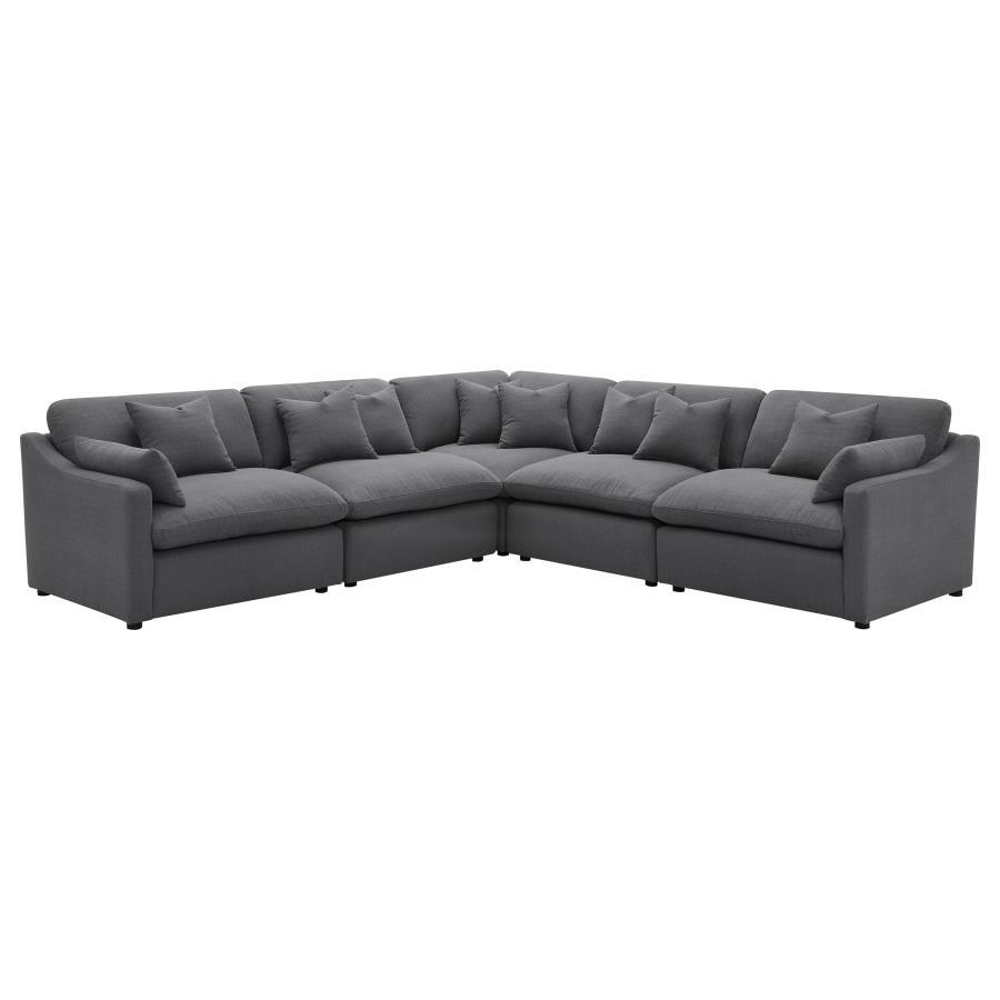 Hobson 5-Piece Upholstered Modular Sectional Sofa
