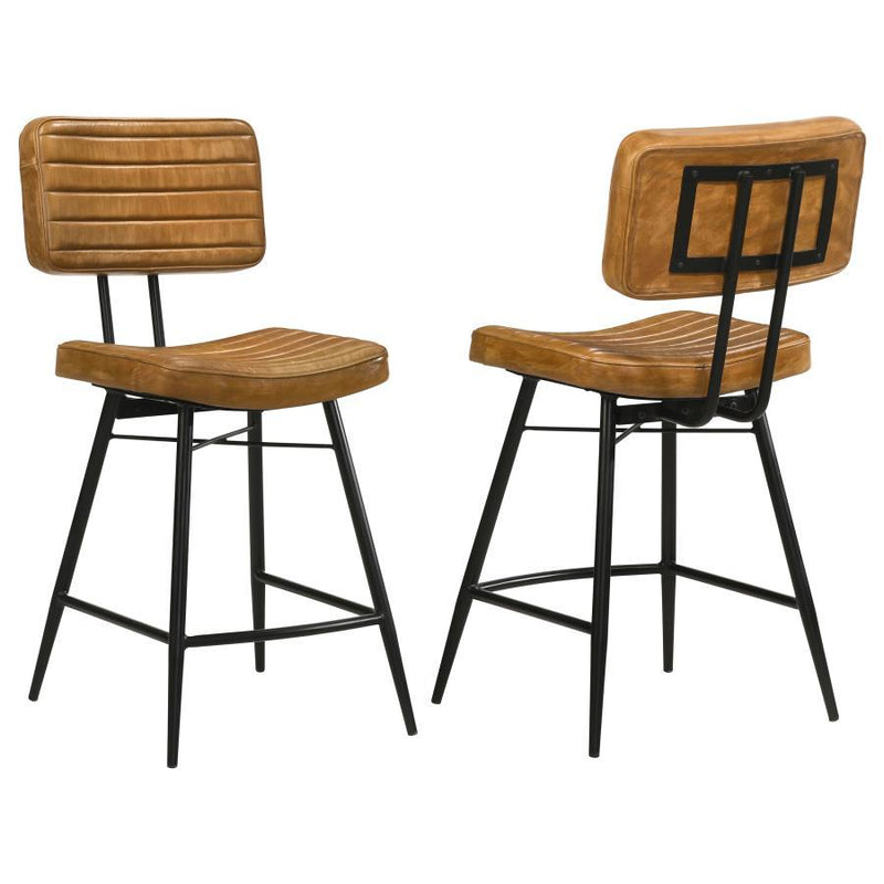 Partridge Leather Counter Chair Set of 2