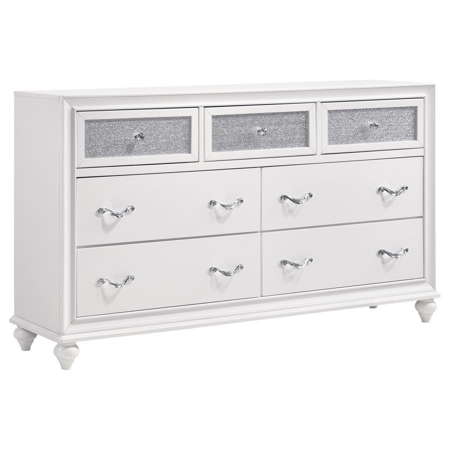 Barzini 7-Drawer White Dresser