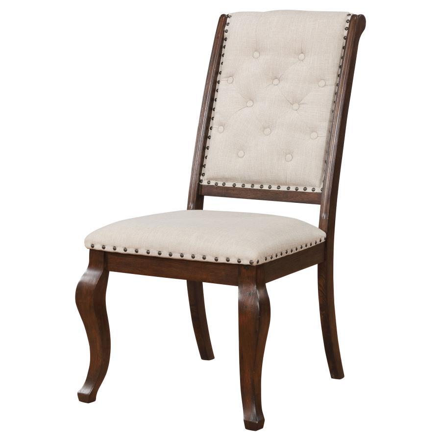 Upholstered Dining Chairs with Button Tufted Back,