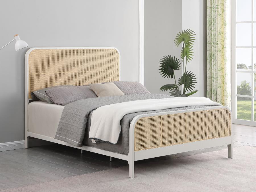 Lanewood Open Cane Rattan Metal Queen Bed