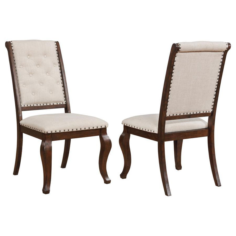 Upholstered Dining Chairs with Button Tufted Back,