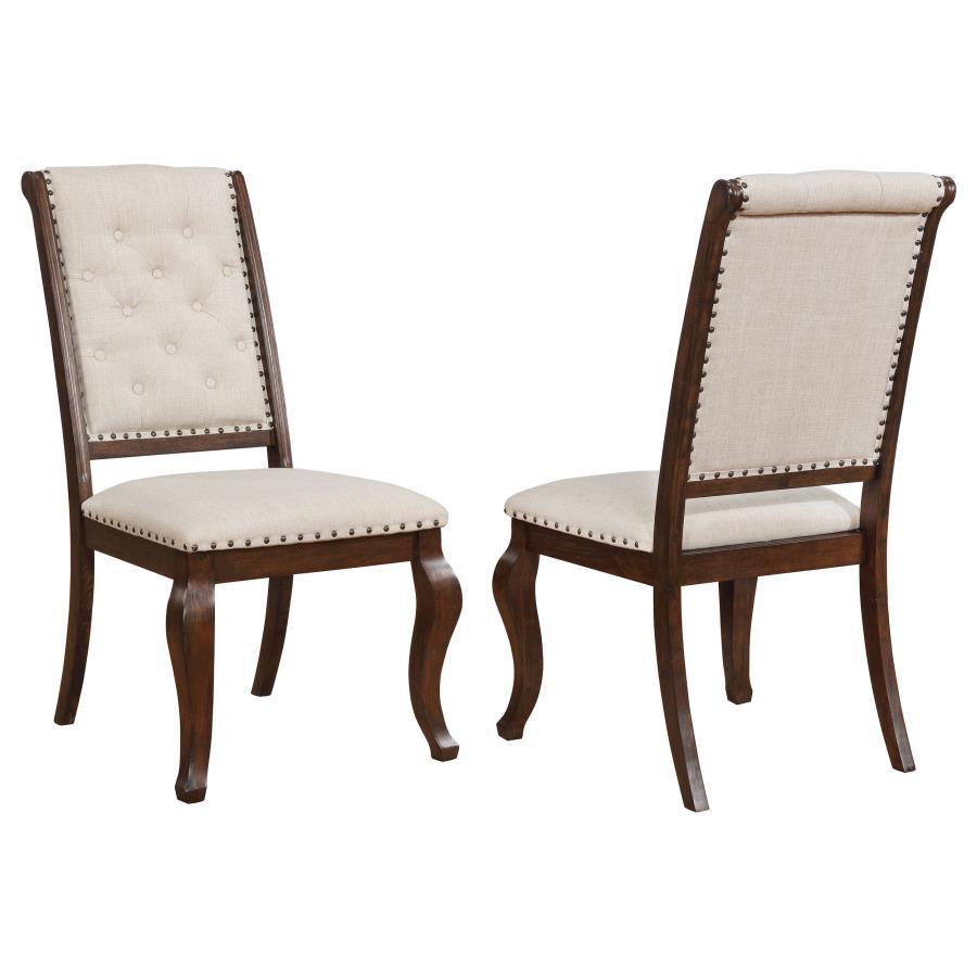 Upholstered Dining Chairs with Button Tufted Back,
