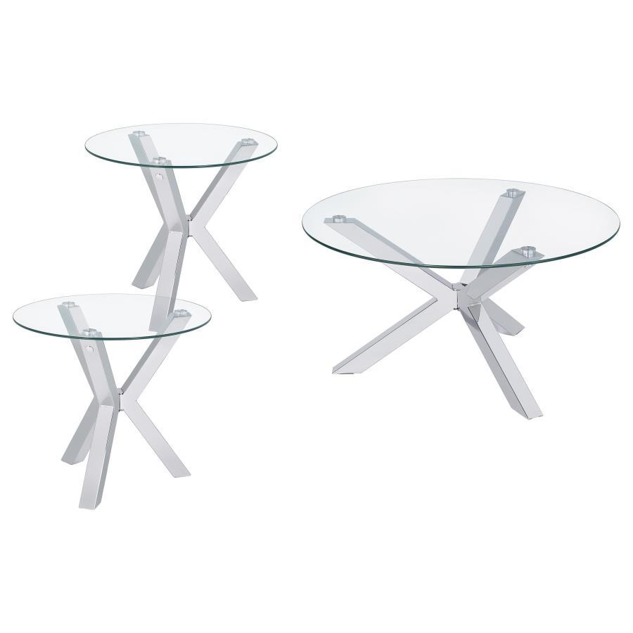 Kenzie 2-Piece Round Coffee and End Table Set