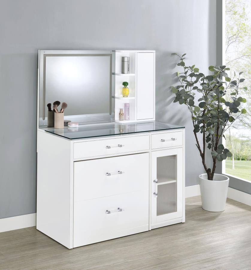 Flora 2-Drawer Vanity Set with LED Mirror