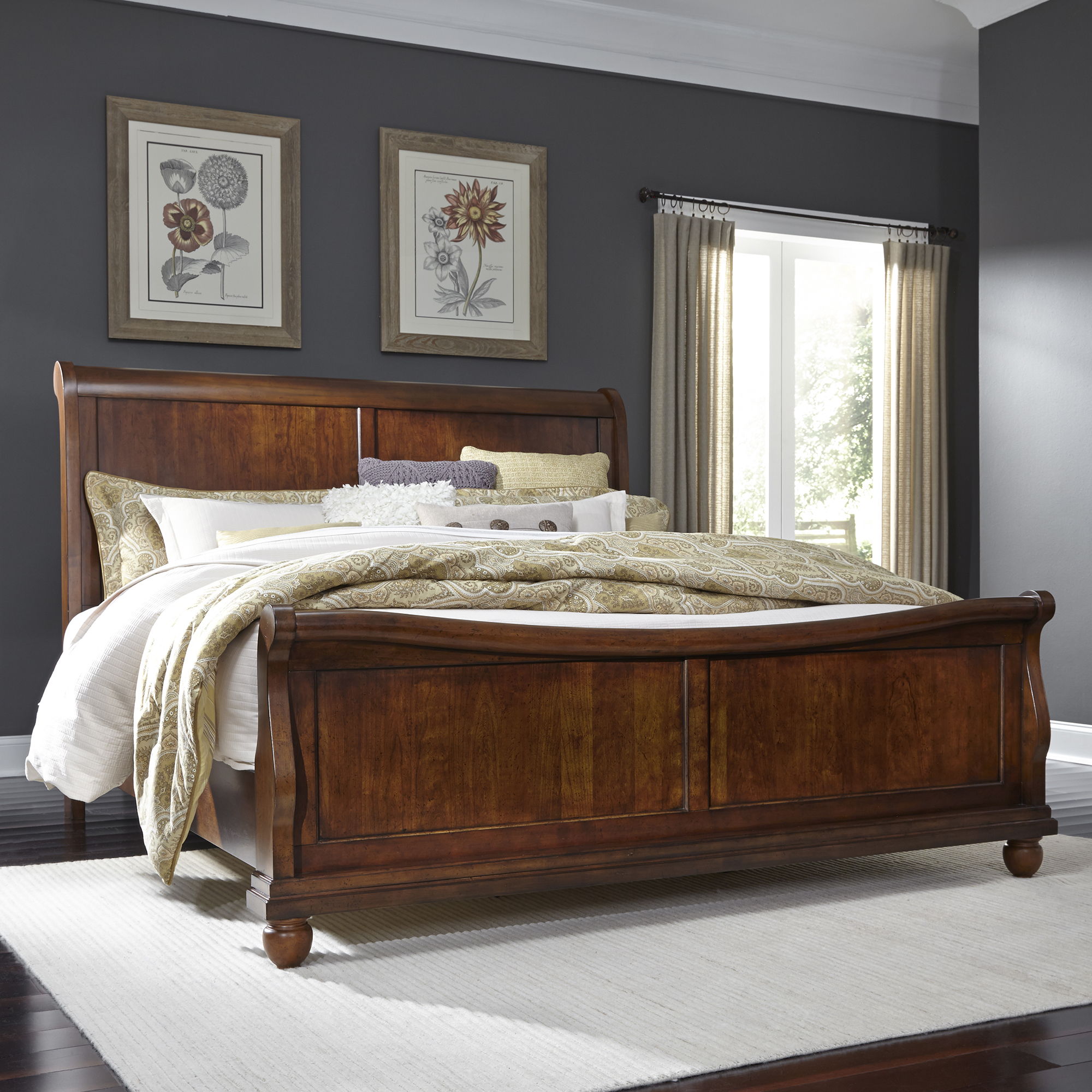 Rustic Traditions Sleigh Bed