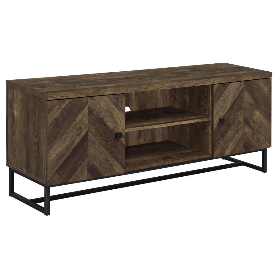Myles 60" 2-Door Rustic Oak TV Stand