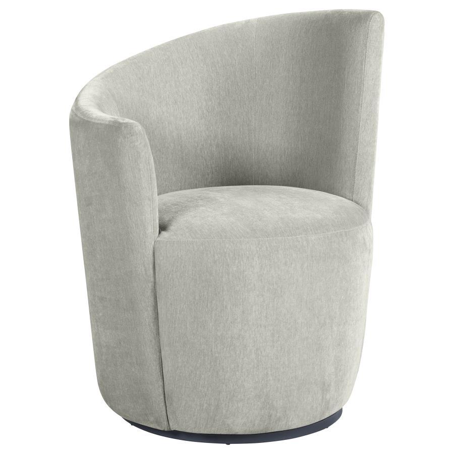 Nueva Upholstered Swivel Chair with Curved Backrest
