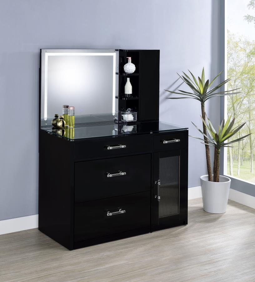 Flora 2-Drawer Vanity Set with LED Mirror