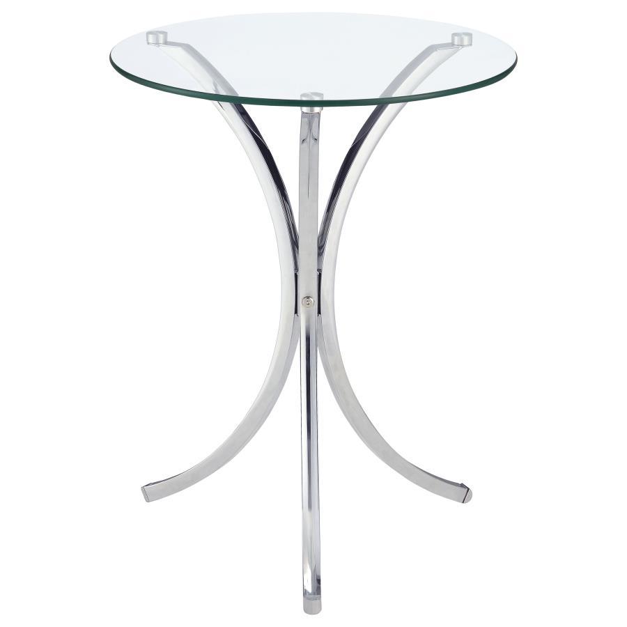 Eloise - Round Glass Top Accent Side Table