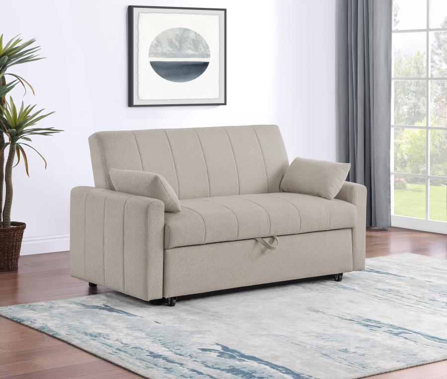 Portland Boucle Upholstered Sleeper Sofa Bed