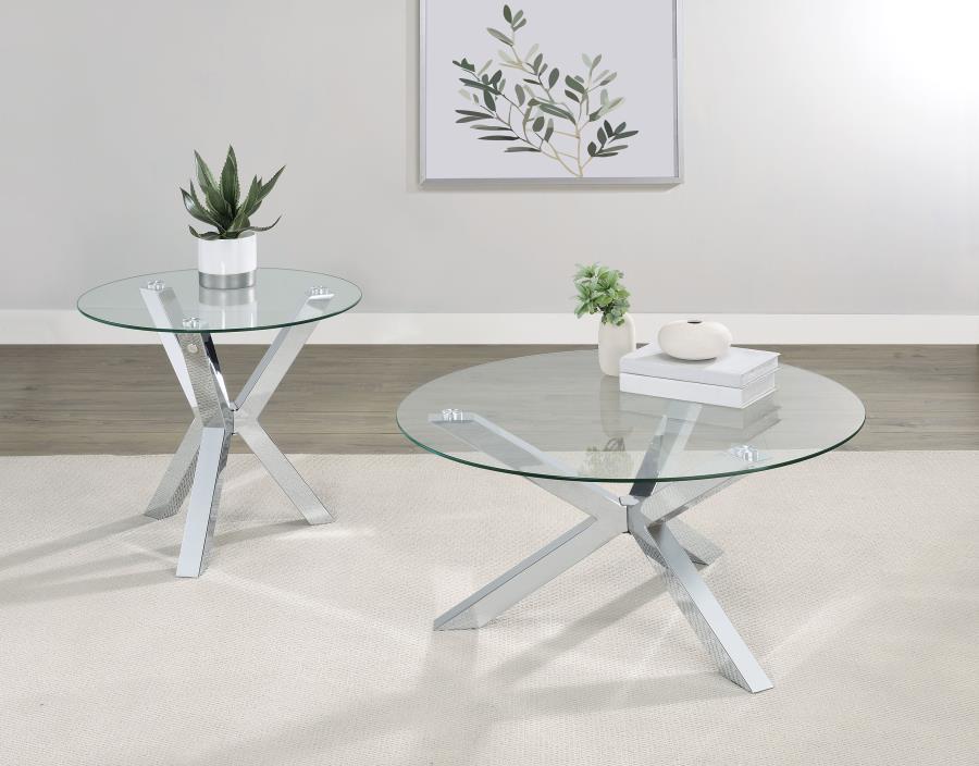 Kenzie 2-Piece Round Coffee and End Table Set