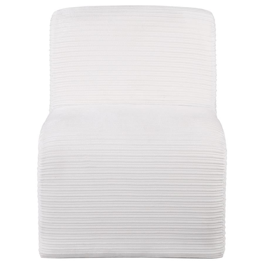 Drayton Upholstered Curved Armless Accent Chair