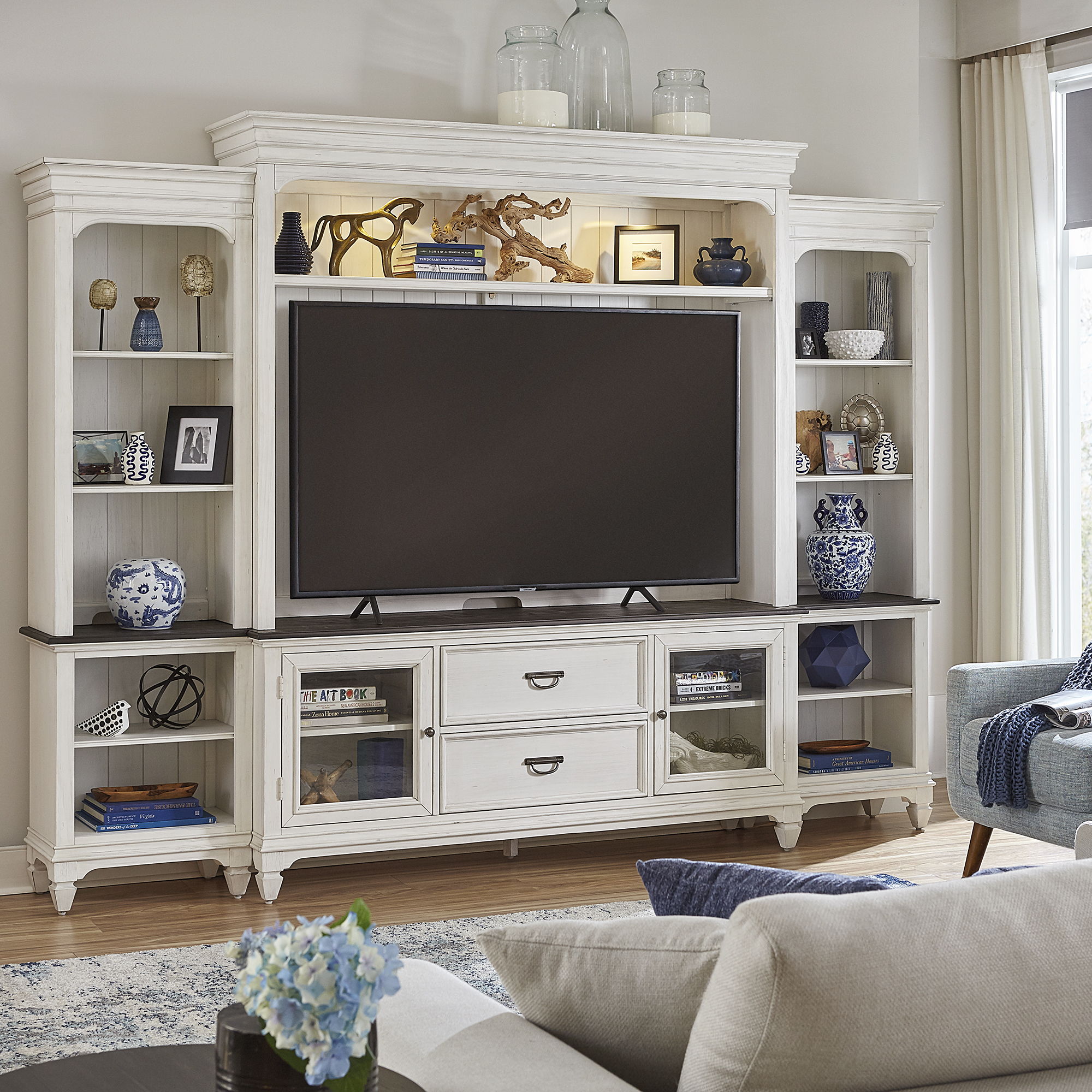 Allyson Park Classic White Entertainment Center