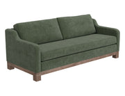 Samba Fabric Sofa Olive Green Solid Pine