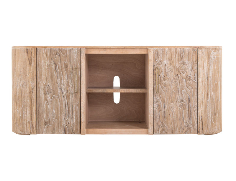 Balam 2-Door TV Stand in Ivory White