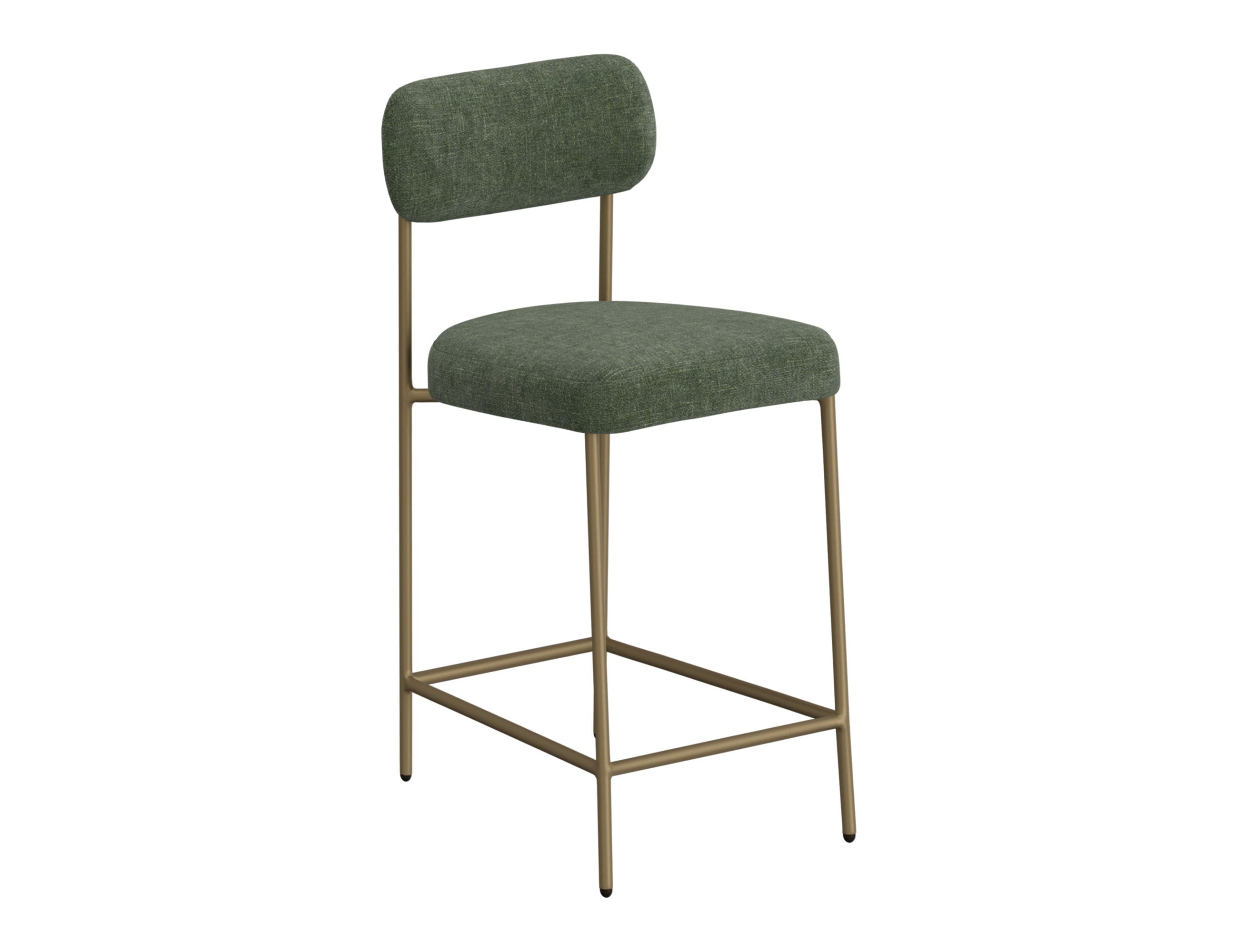 Upholstered Barstools with Wooden Frame & Metal Base - Seating - Bar Stool