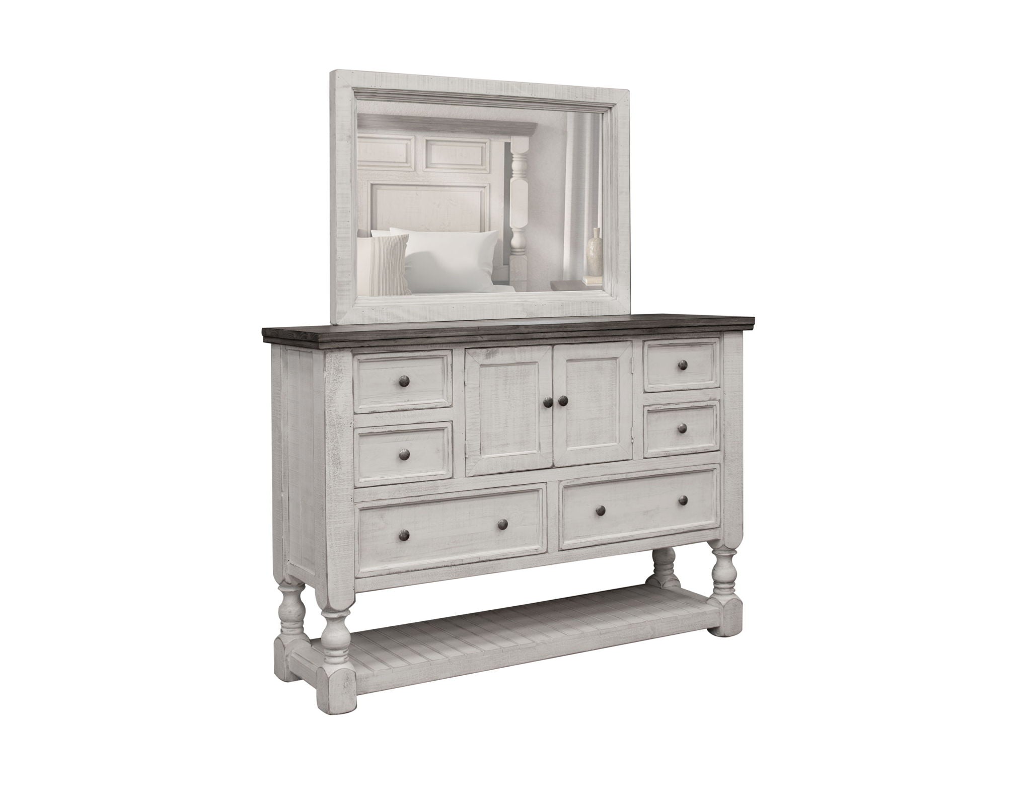 Stone - Mirror – Antiqued Ivory