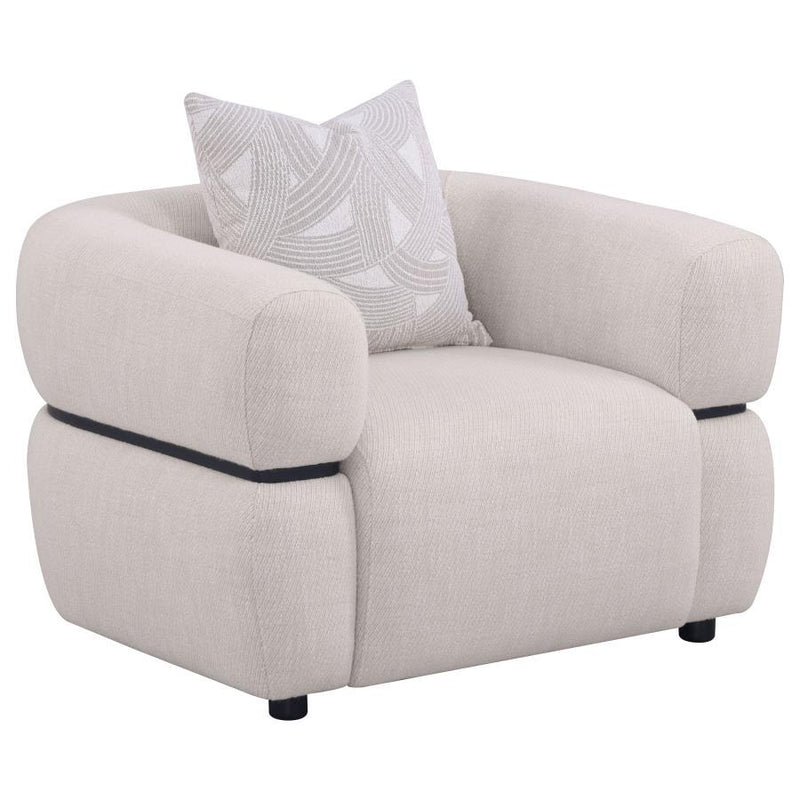 Jeanette - Fabric Upholstered Round Arm Accent Chair