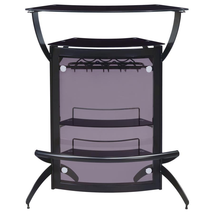 2-Shelf Curved Home Bar Cabinet