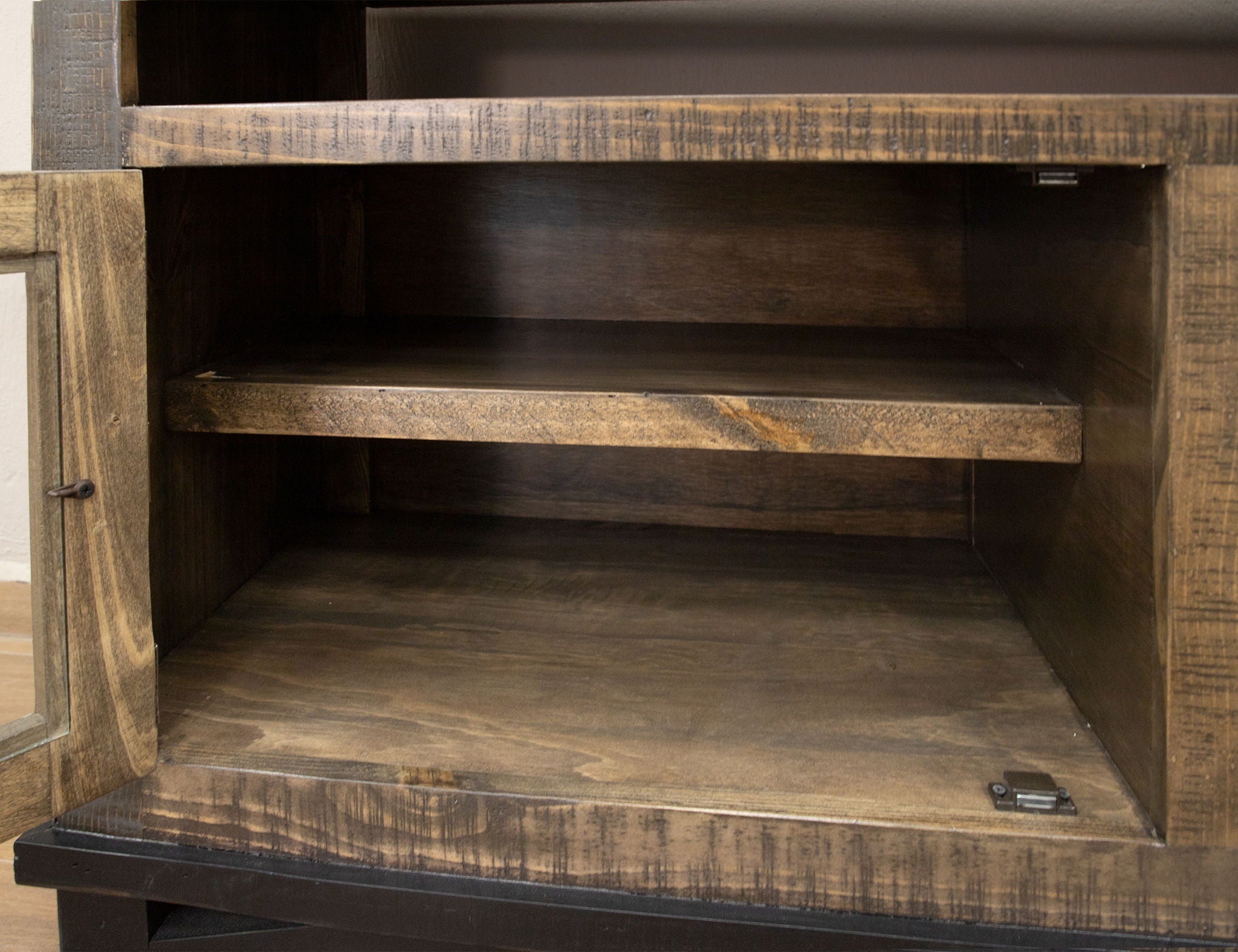 Loft TV Stand / Console in Two Tone Gray/Brown