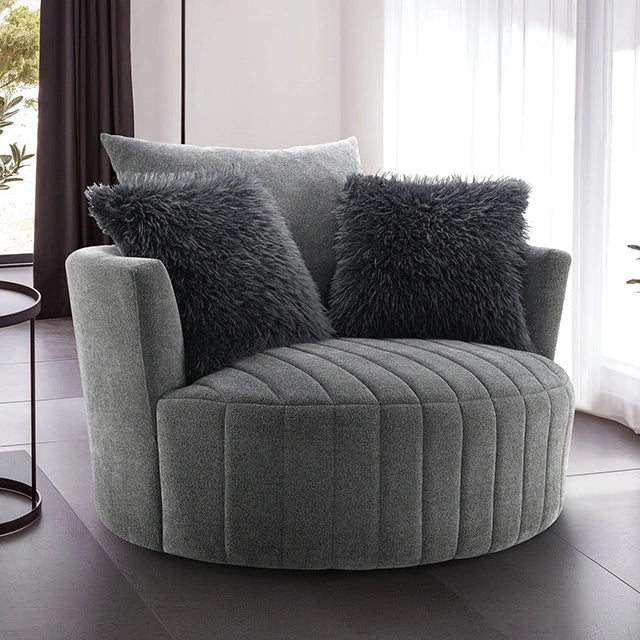 Hoople Channel Tufted Swivel Chair