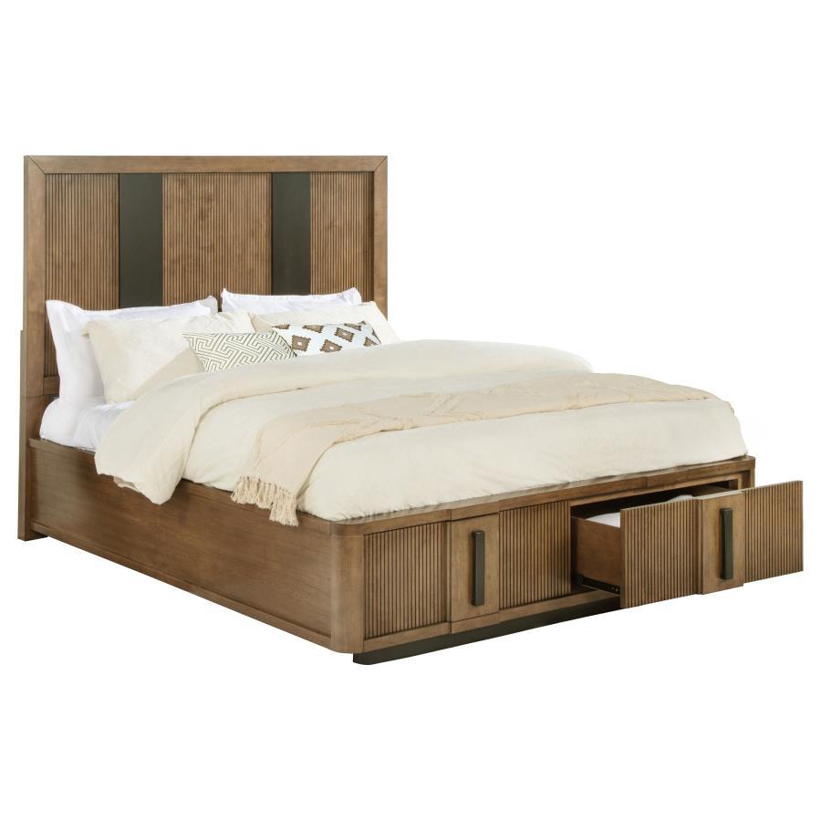 Terrace 2-Drawer Storage Bed in Ash Brown