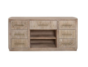 Balam 7-Drawer Console in Ivory White