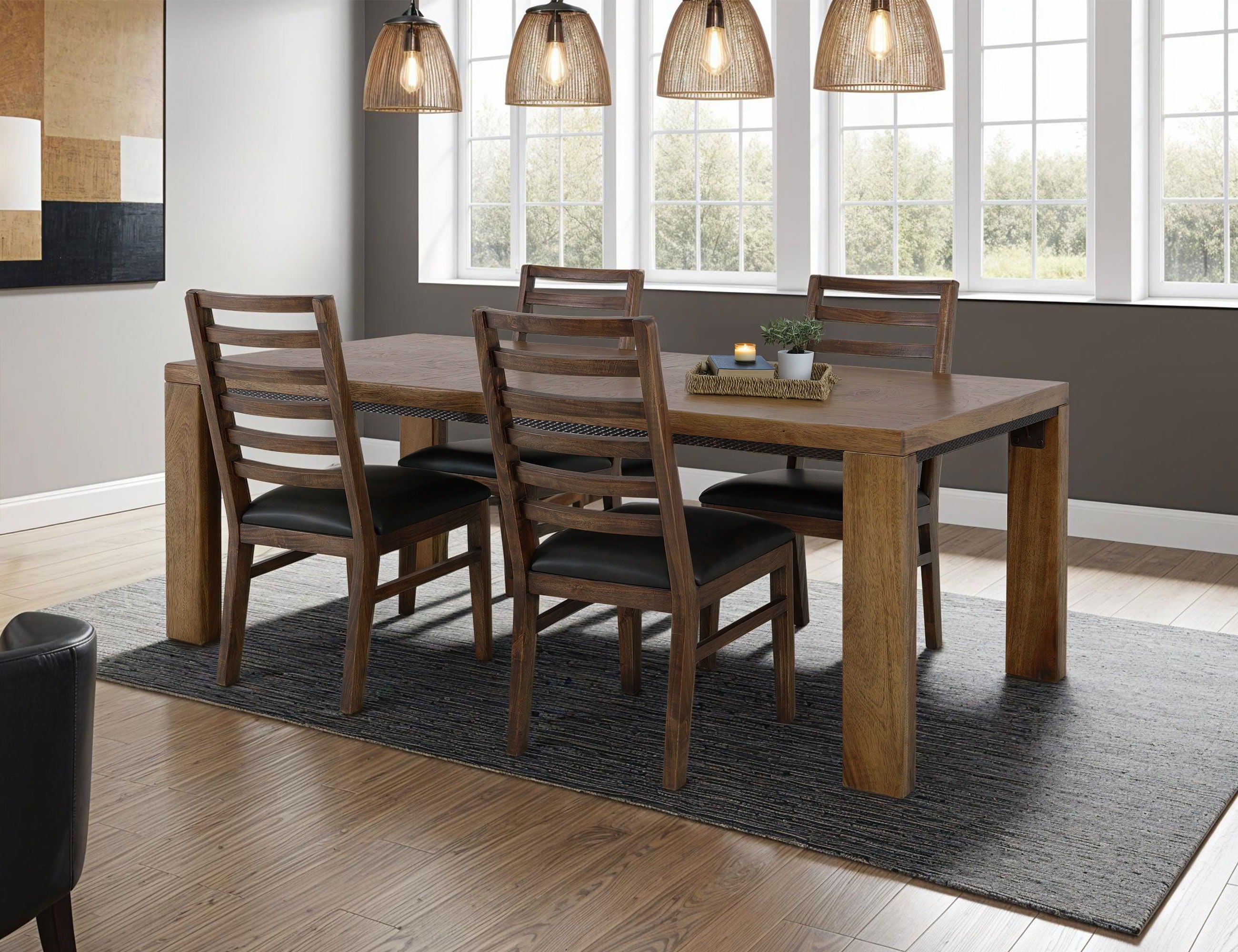 Walnut Dining Table in Walnut Brown