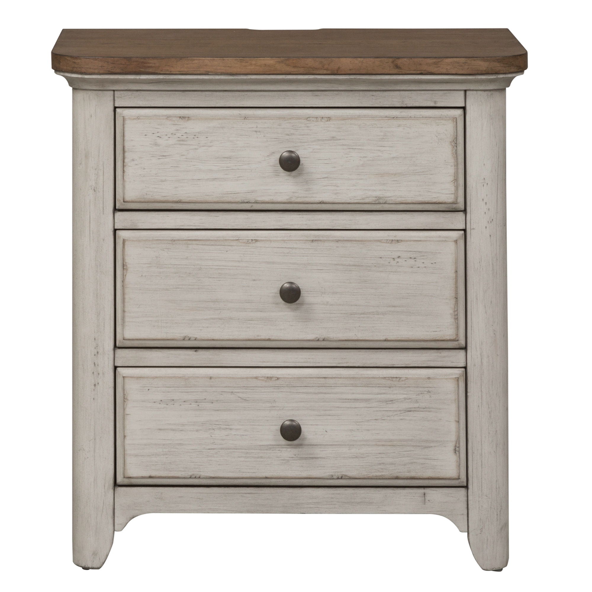 Farmhouse Reimagined 3 Drawer Nightstand