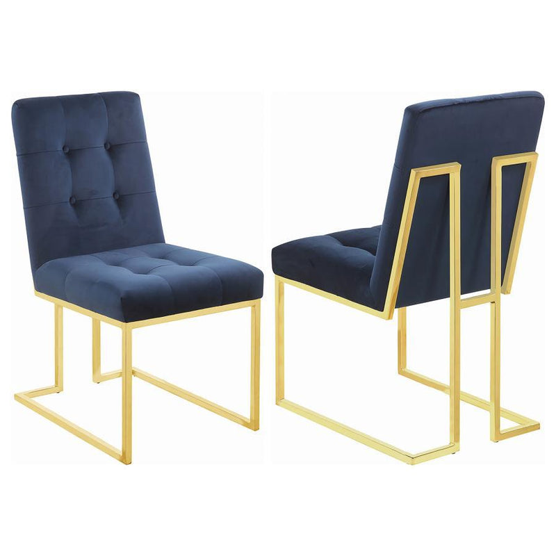 Cisco Velvet Upholstered Dining Side Chair Set of 2