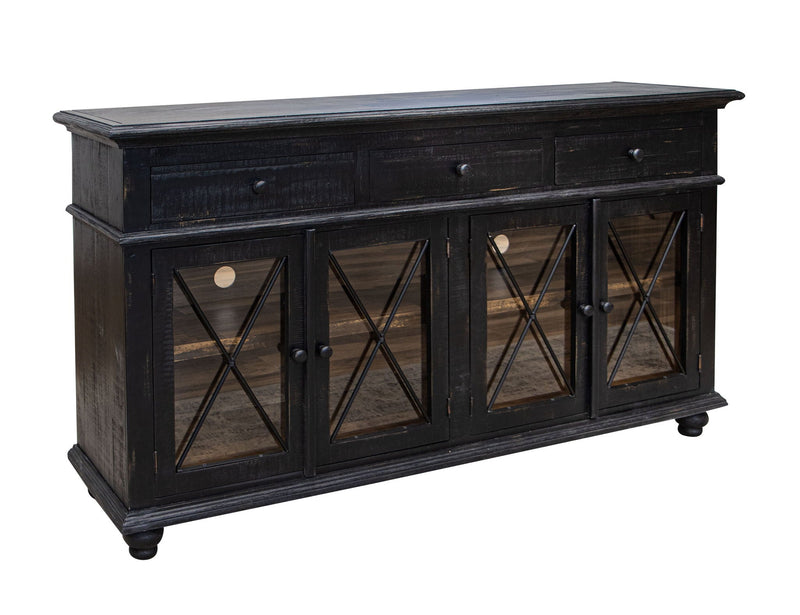Vintage 3 Drawer 4 Door Console