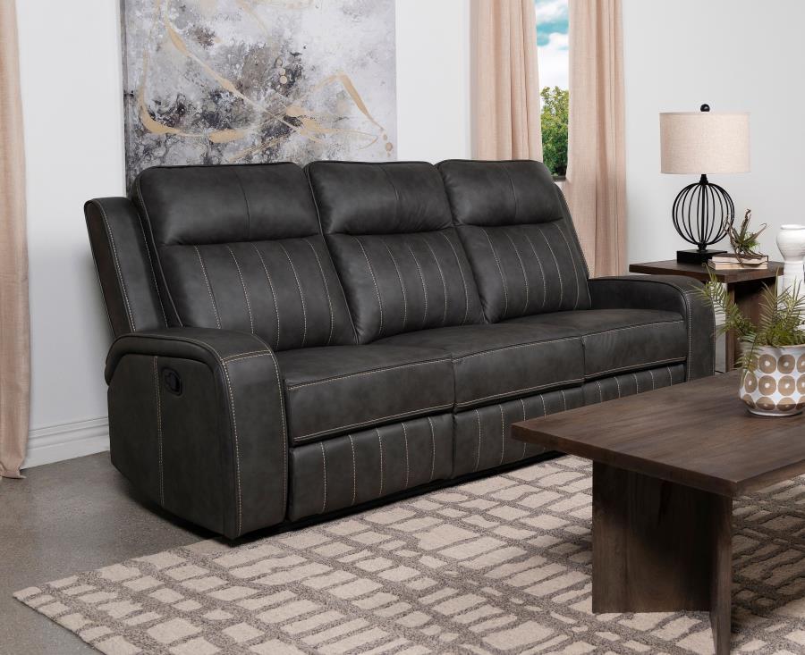Raelynn Upholstered Track Arm Motion Sofa