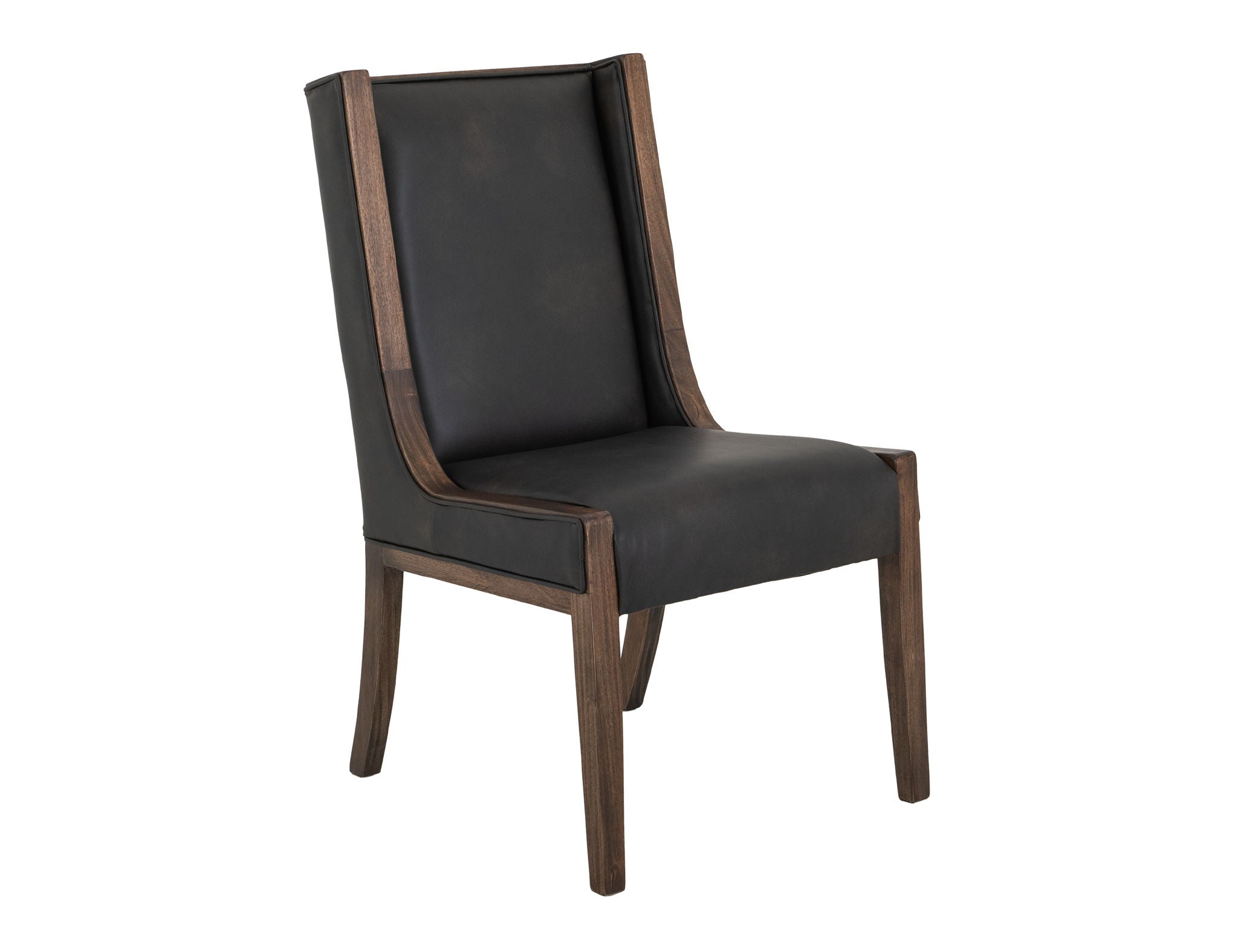 Walnut Upholstered Chairs Set of 2