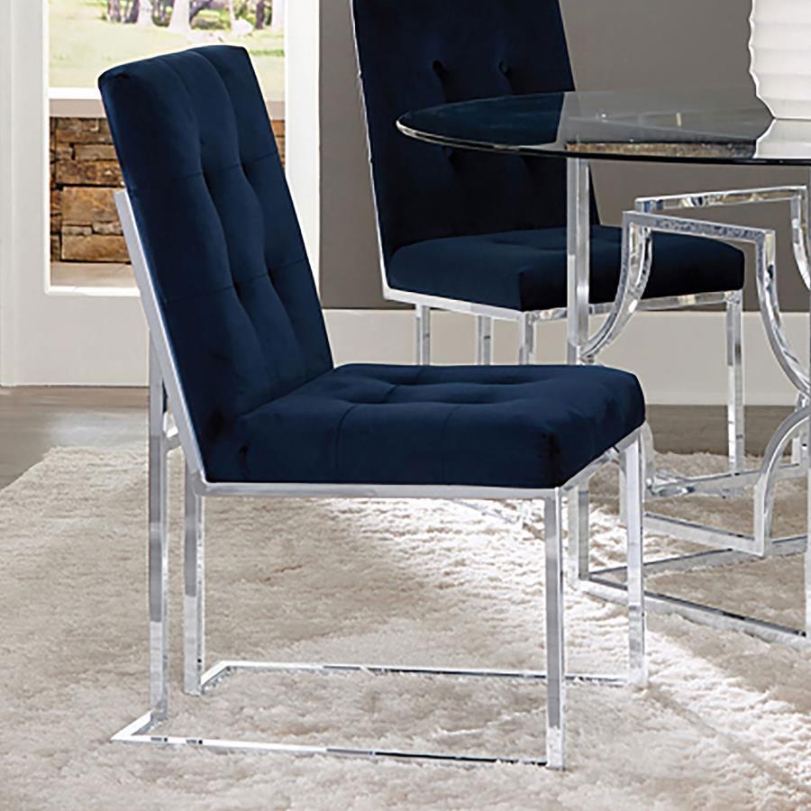 Cisco Velvet Upholstered Dining Side Chair Set of 2